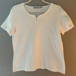 🌊Coral Bay White Short Sleeve Blouse